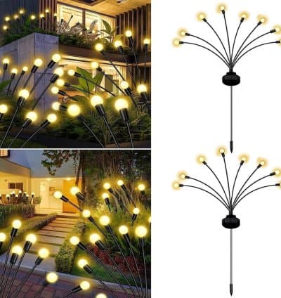 Lot De 16 Lampes De Jardin Solaires À LED Blanches Chaudes