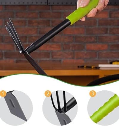Houe et cultivateur 3 dente