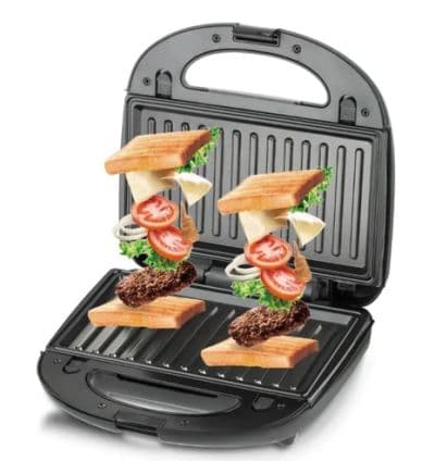 Appareil Panini - Sandwich 1000W - Ironix