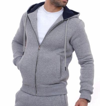 Gillet Capuche gris