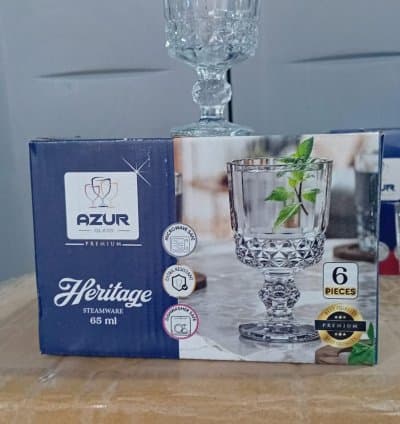 6 verres a zrir : verines en verre