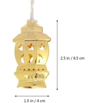 Guirlande lumineuse à 10 LED en forme fanous ramadan 3.5 m
