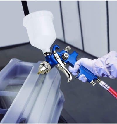 Pistolet à Peinture pulvérisateur HVLP Professionnel avec Godet en Plastique de 600ML
