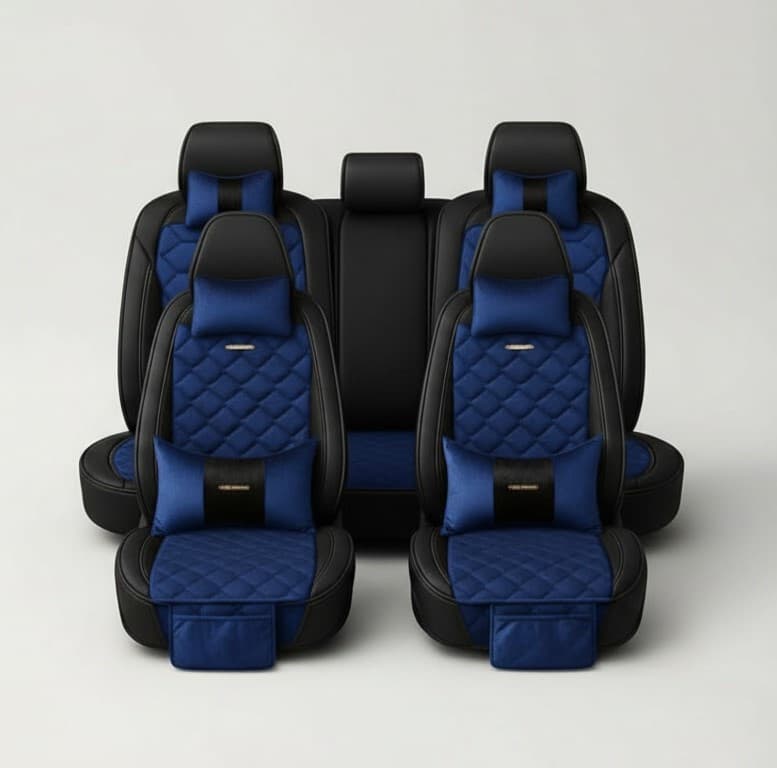 Jetés de siège orthopédique anti-tâche Couleur bleu