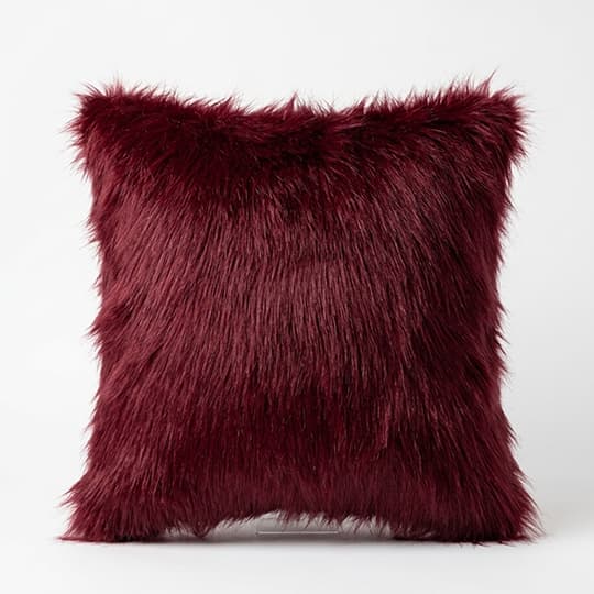 Coussin Décoratif en Fourrure Camel
