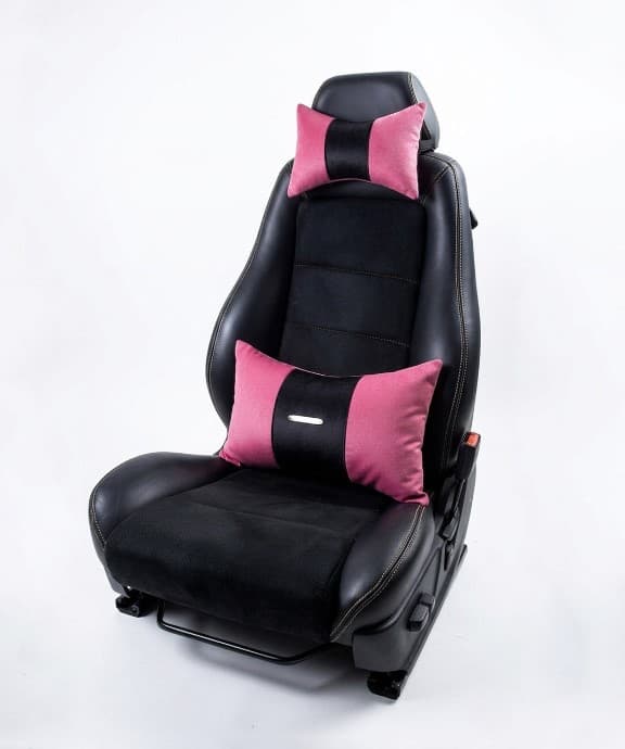 Pack Drive : Repose Tête + Coussin de Dos en Rose