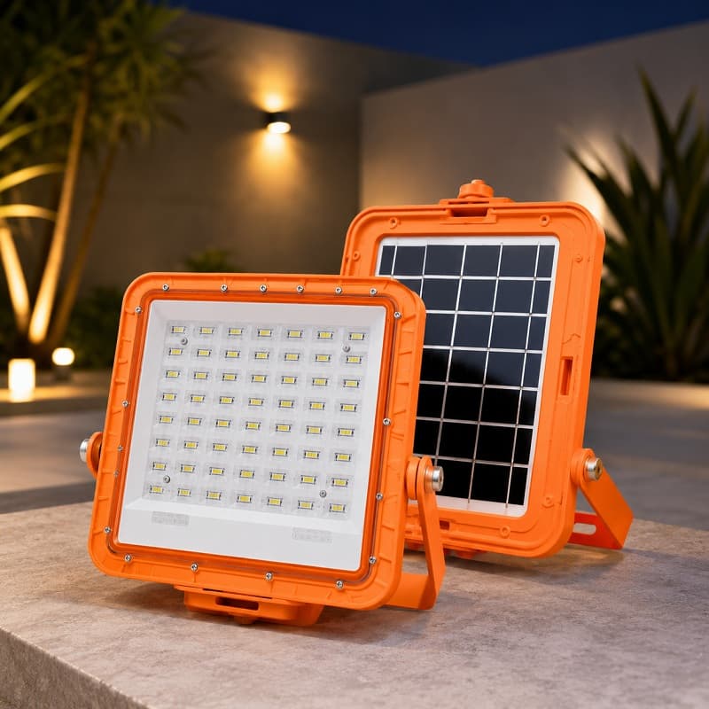 Projecteur Solaire LED 500W Rechargeable 5 Modes D'éclairage