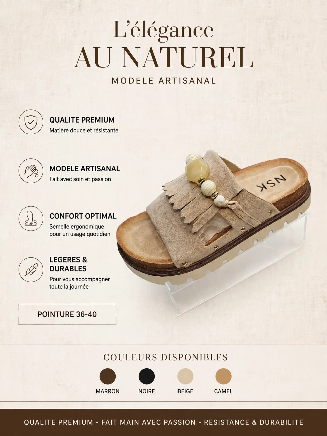 Claquettes avec fanfounette