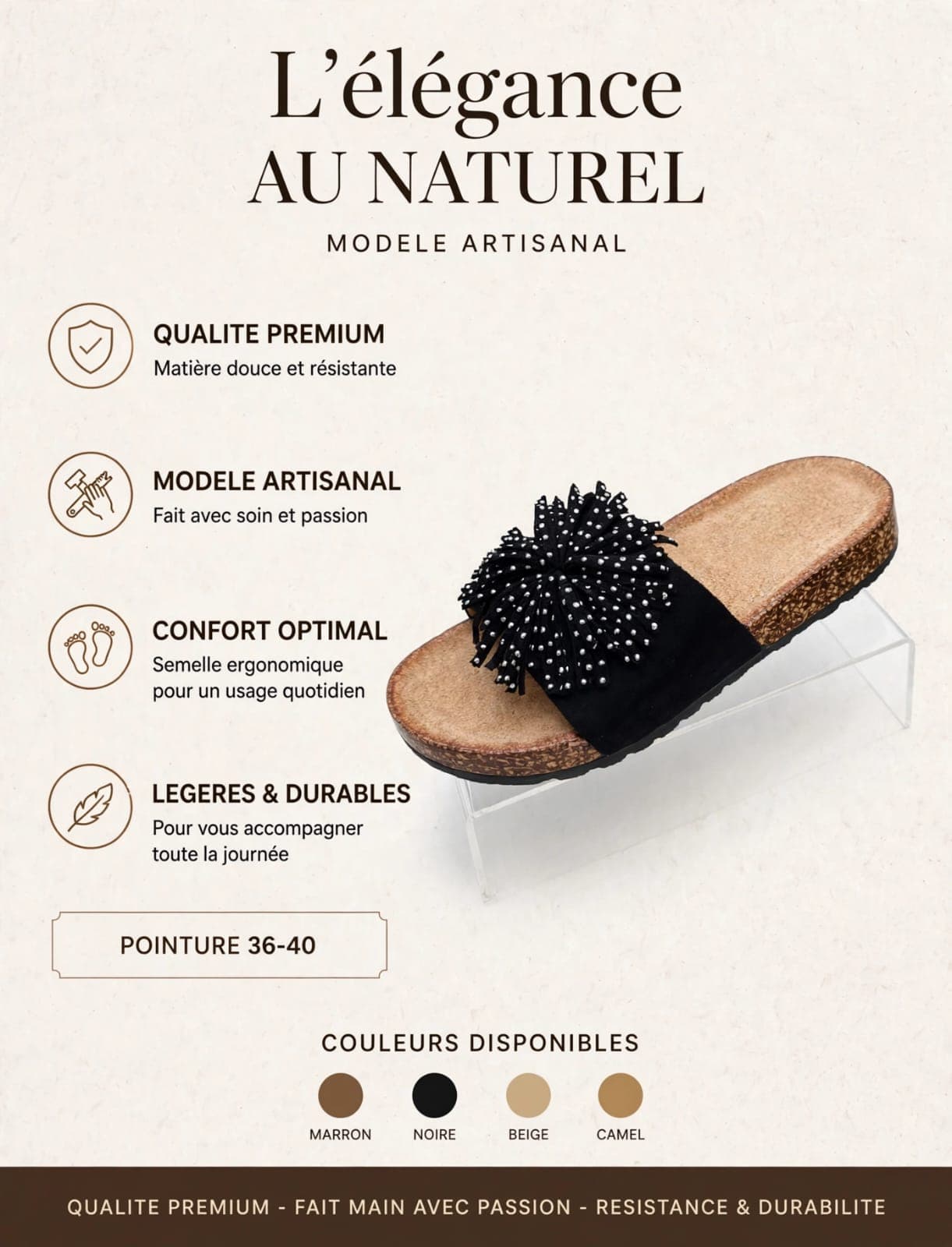 Claquettes avec fleur