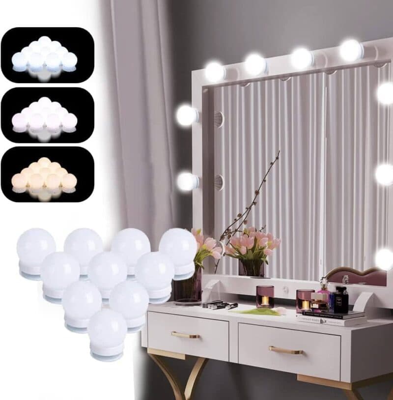 Pack 10 Lampes LED pour Miroir de Maquillage