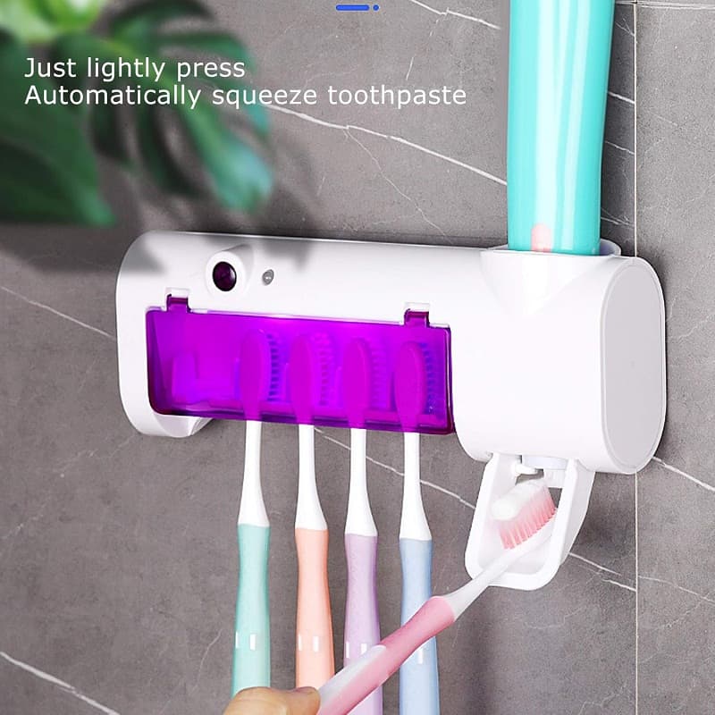 Porte-brosse à dents Anti bactéries hygiénique intelligent UV charge USB