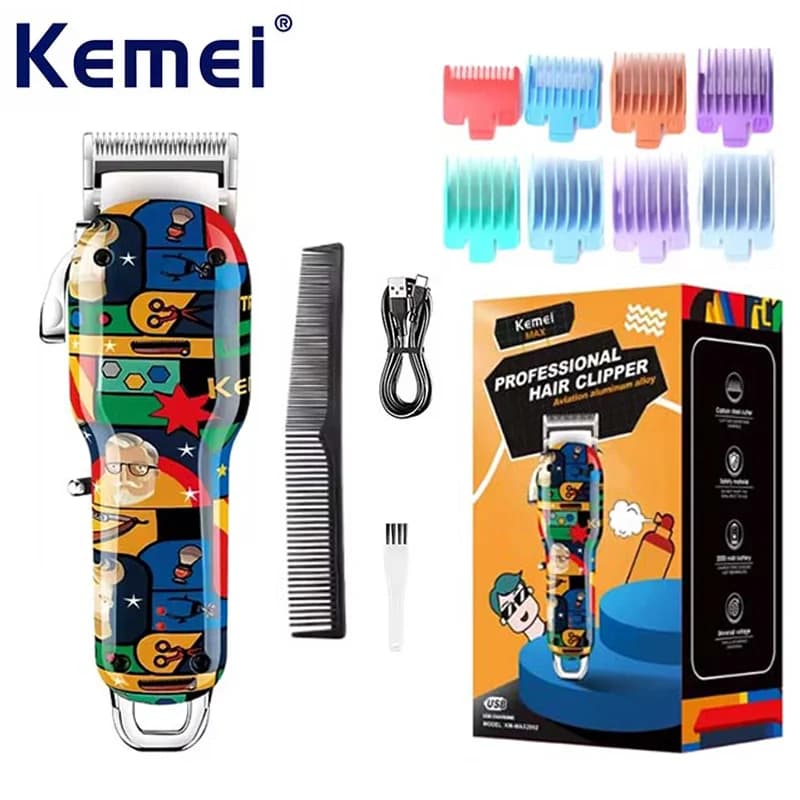 Tondeuse à Cheveux Professionnelle Rechargeable Sans Fil Kemei Max