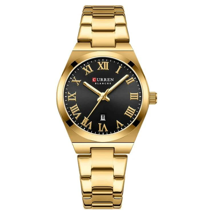 Montre pour Femme Curren 9095 Doré Fond Noir