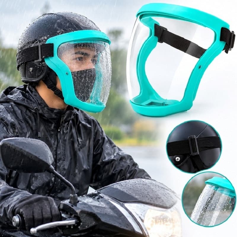 Masque Visière De Protection Antibuée Pour Adulte – Masque Transparent En Plastique bleu