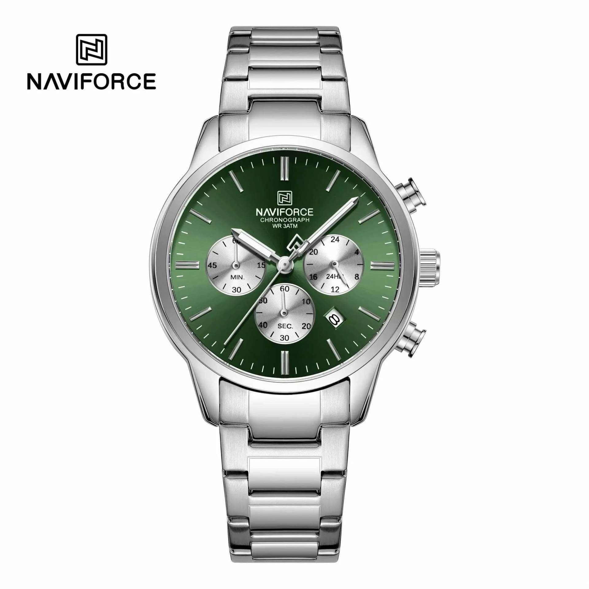 Montre pour Homme Naviforce NF8076 Argent Fond Vert