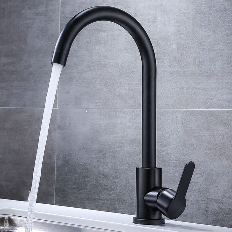 Robinet de Cuisine-Noir Mat- Haute Gamme - Mélangeur Eau Chaude et Froid
