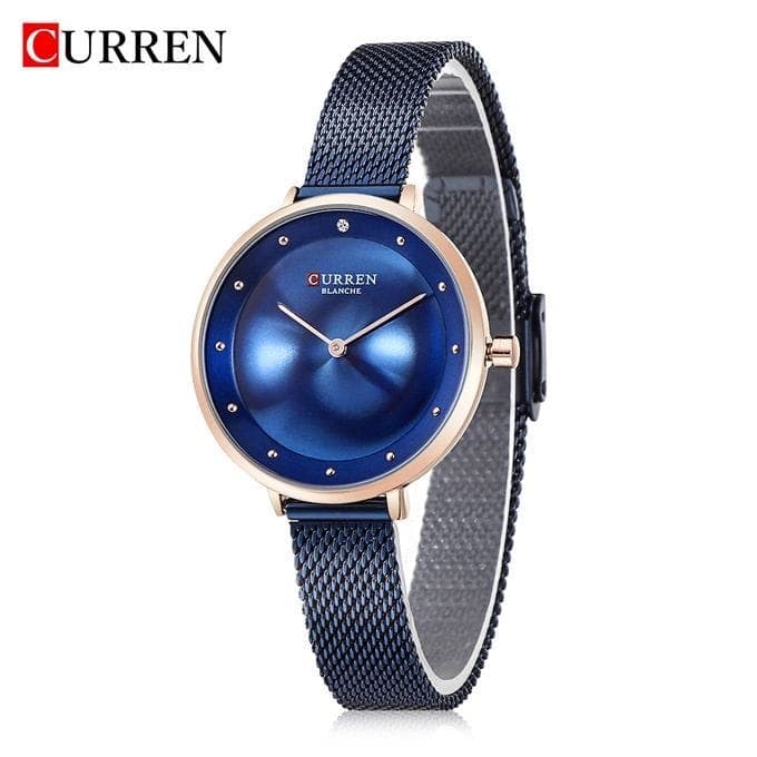 Curren Montre à Quartz Femme Cadran Bracelet en Tricot Ultra-mince CURREN 9029