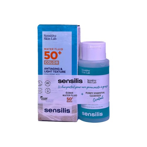 PACK SENSILIS SENSITIVE SKIN WATER FLUID TEINTE SP50+ 40ML+GEL CLEANSER 100ML (OFFERT)