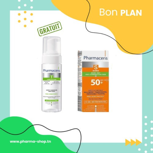 B.P DUO PHARMACERIS S SUN PEAUX A IMPERFECTIONS+T MOUSSE NETTOYANTE (GRATUIT)