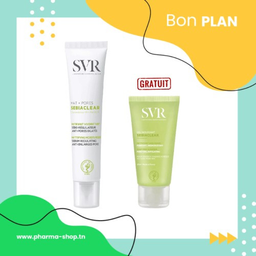 SVR SEBIACLEAR MAT+PORES SOIN MATIFIANT 40ML + SEBIACLEAR GEL 55 ML (OFFERT)