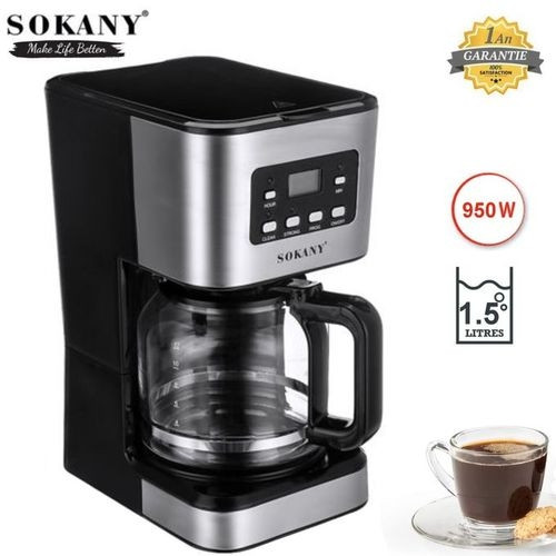 Cafetière Programmable Automatique Numérique 950W 1,5 L