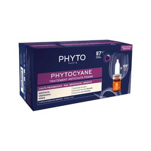 PHYTO PHYTOCYANE TRAITEMENT ANTI-CHUTE PROGRESSIVE FEMME 12*5ML