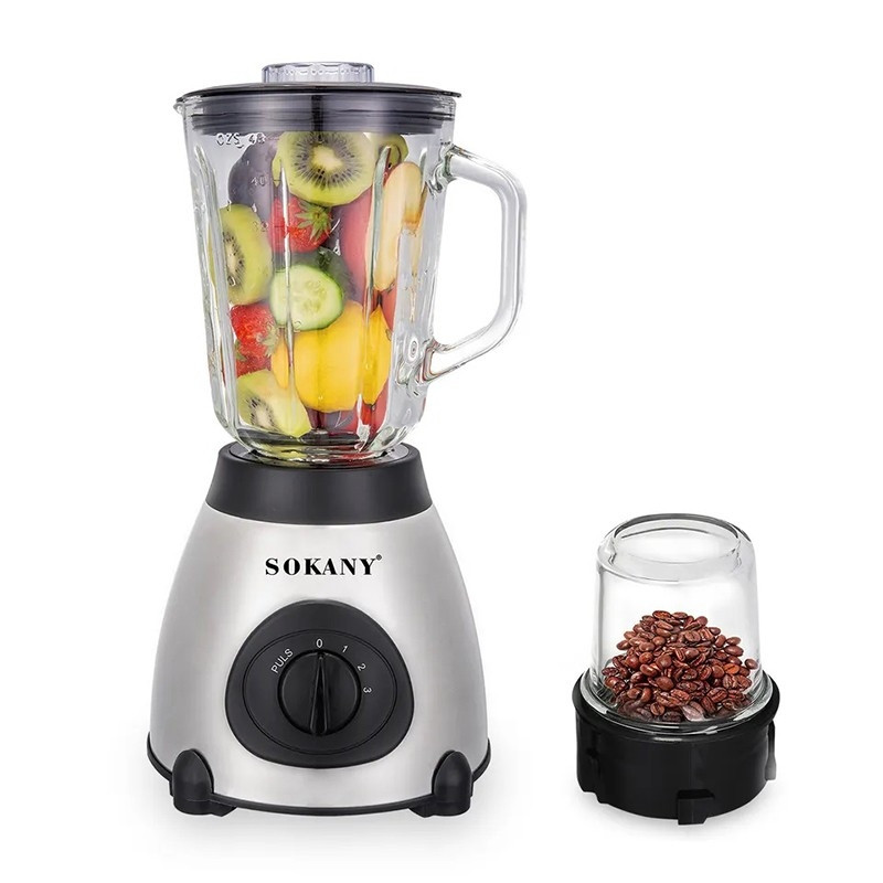 Blender 1.5L En Verre Mixeur 2en1 400W Moulin A Épices Sokany