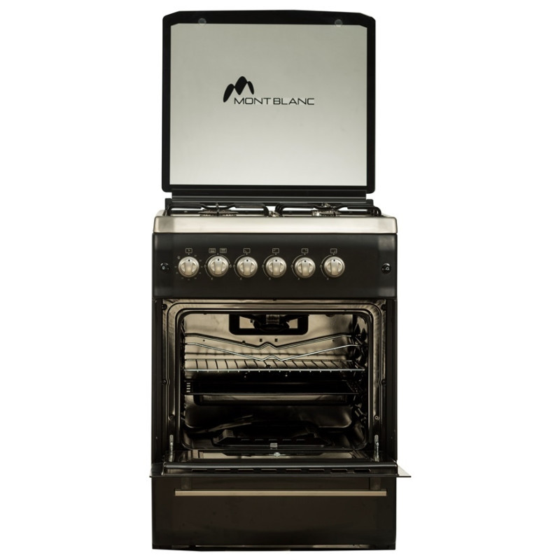 Cuisinière à Gaz MONTBLANC REN6060 4 Feux 60 cm - Noir