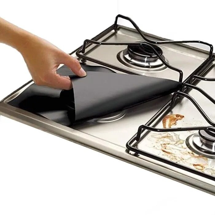 Pack de 4 Couvertures Protectrices Réutilisables De Cuisinière à Gaz 27 cm